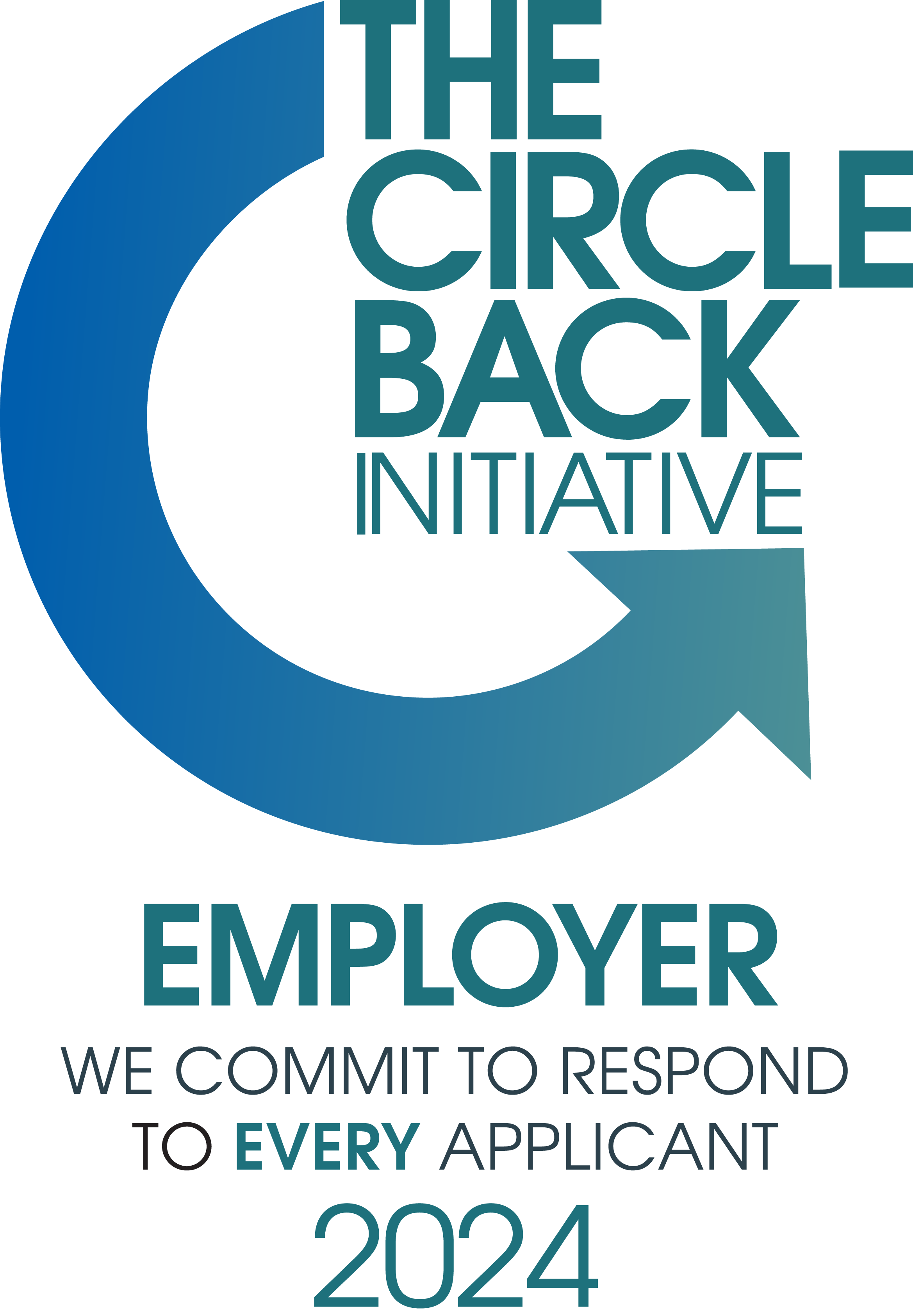 Badge certifying Mission Australia as a Circle Back Initiative employer. This designation highlights the commitment to improving candidate communication by responding to all applicants during the recruitment process.
