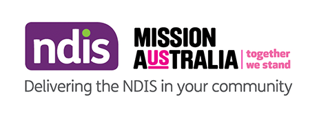 NDIS and Mission Australia lockup logo