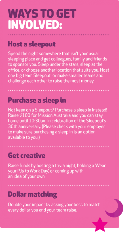 sleepout info ways to get involved