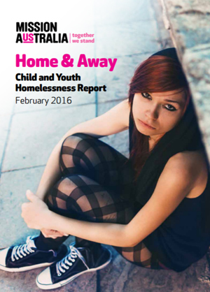 Screenshot of Home and Away: Child and Youth Homelessness Report 2016