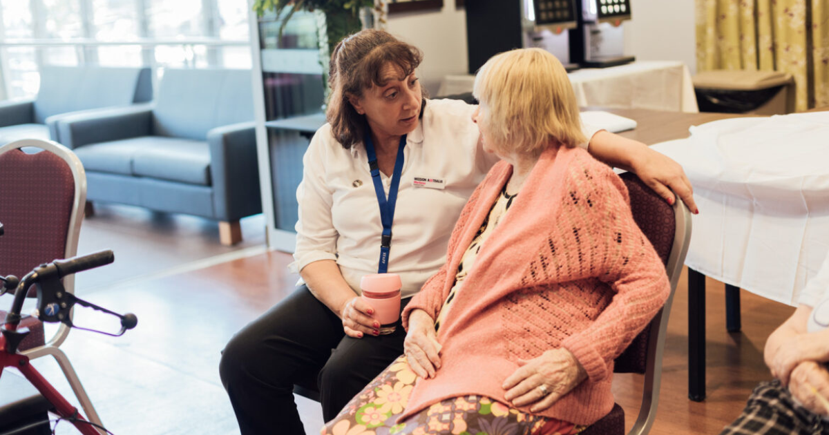 Mission Australia Staff and Resident at Annie Green Court