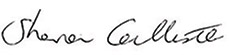 Sharon Callister signature
