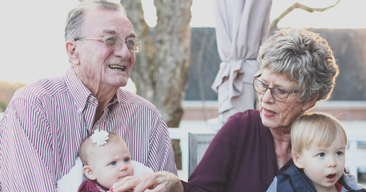 grandparent with grandchildren