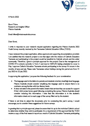 Approval Letter CEO Tasmania thumb