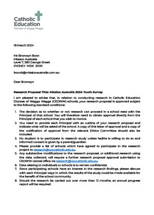 CEO Wagga wagga letter of approval