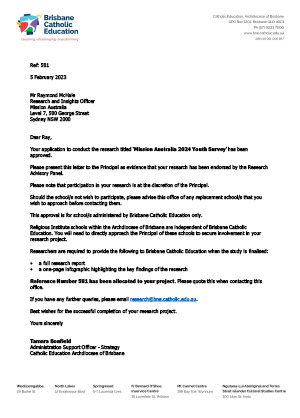 CEO Brisbane letter of approval