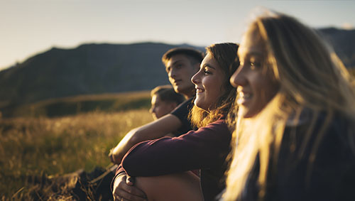Group of friends together