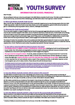 information sheet for principals