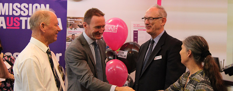 Mission Australia CEO James Toomey and Chairman Kenneth Dean at the opening ceremony