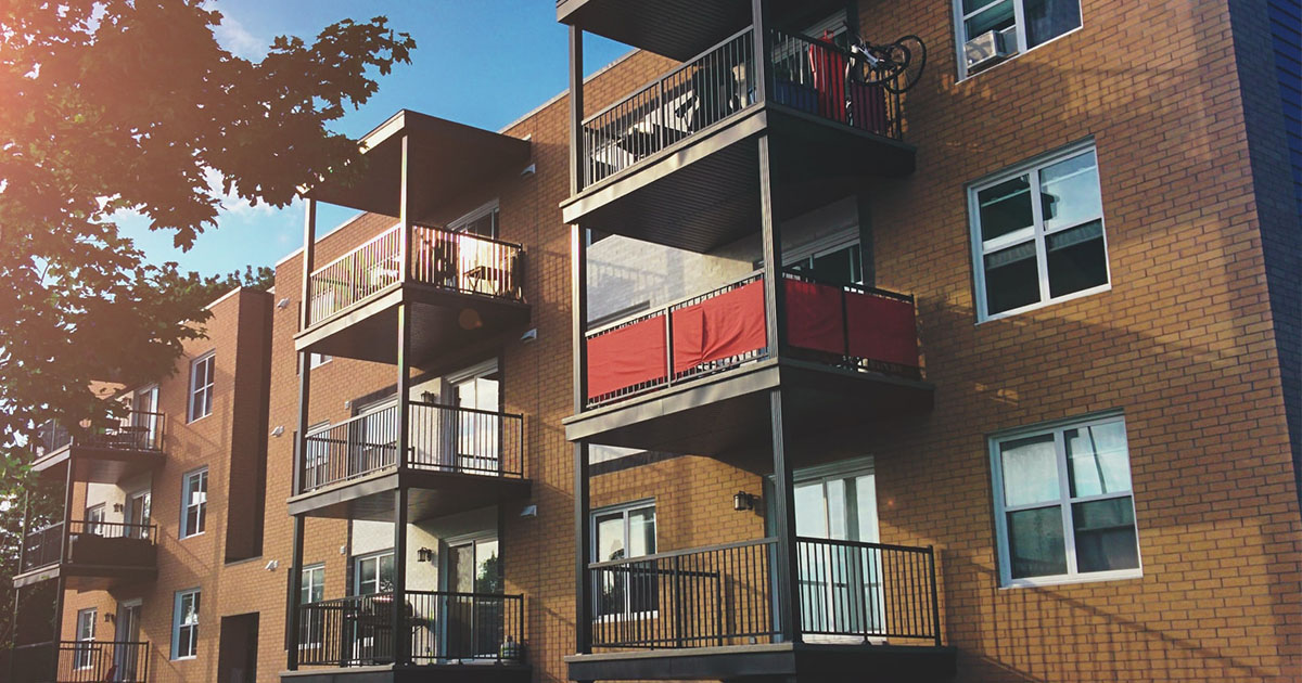 A view of a Housing building