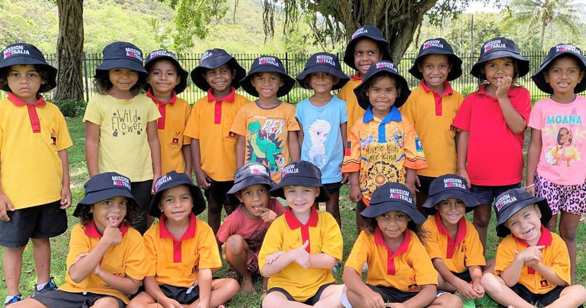 School children looking happy