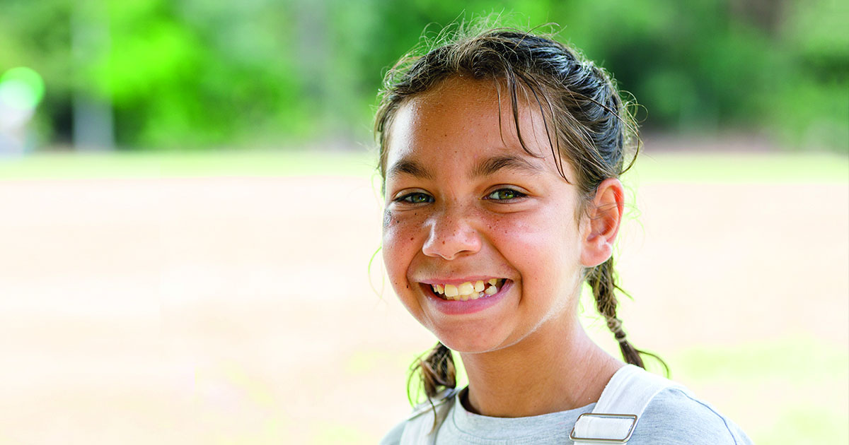 Young women looking happy