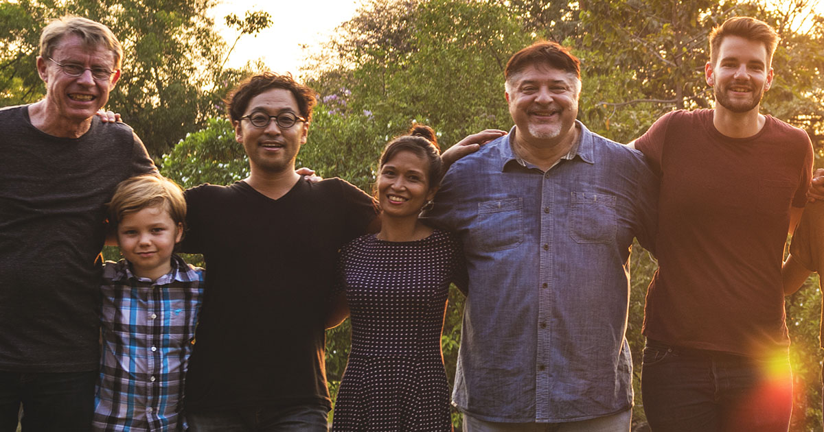 Group of people looking happy