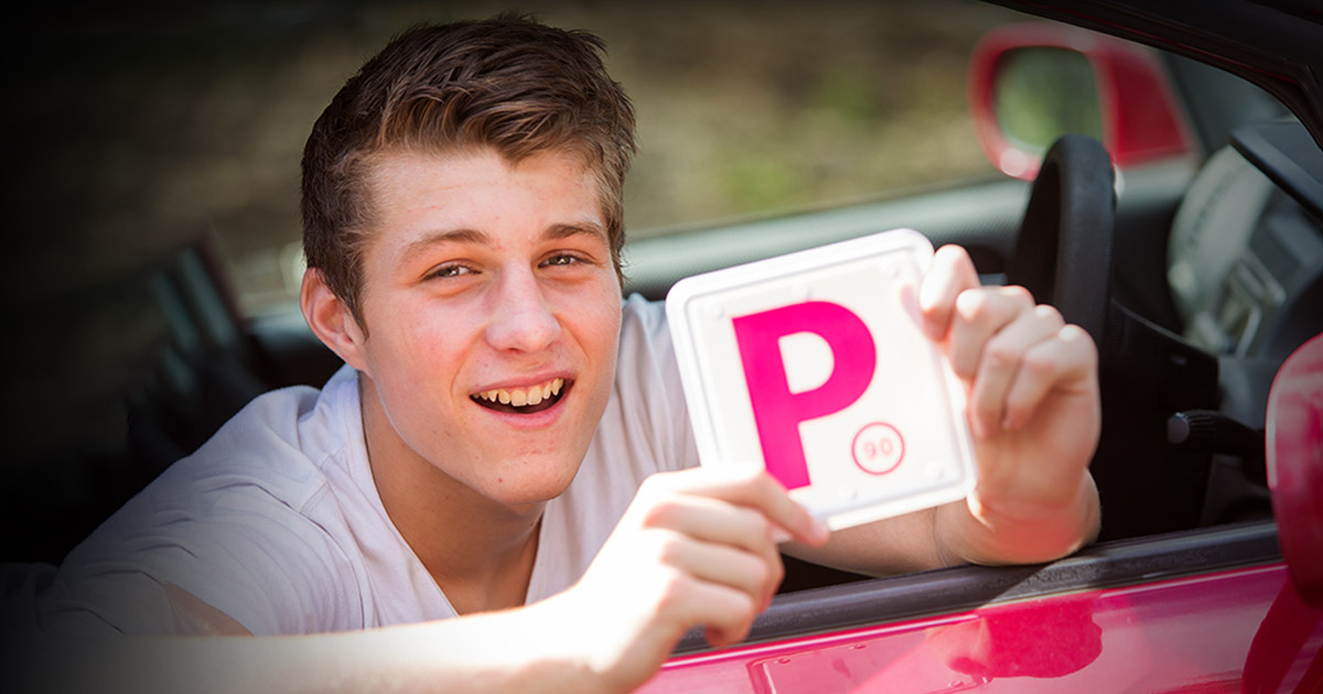 young teenager with his P sign