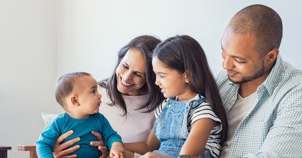 family looking happy