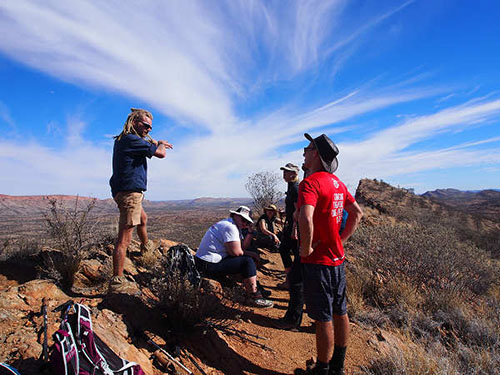 Timmi guiding the trekkers