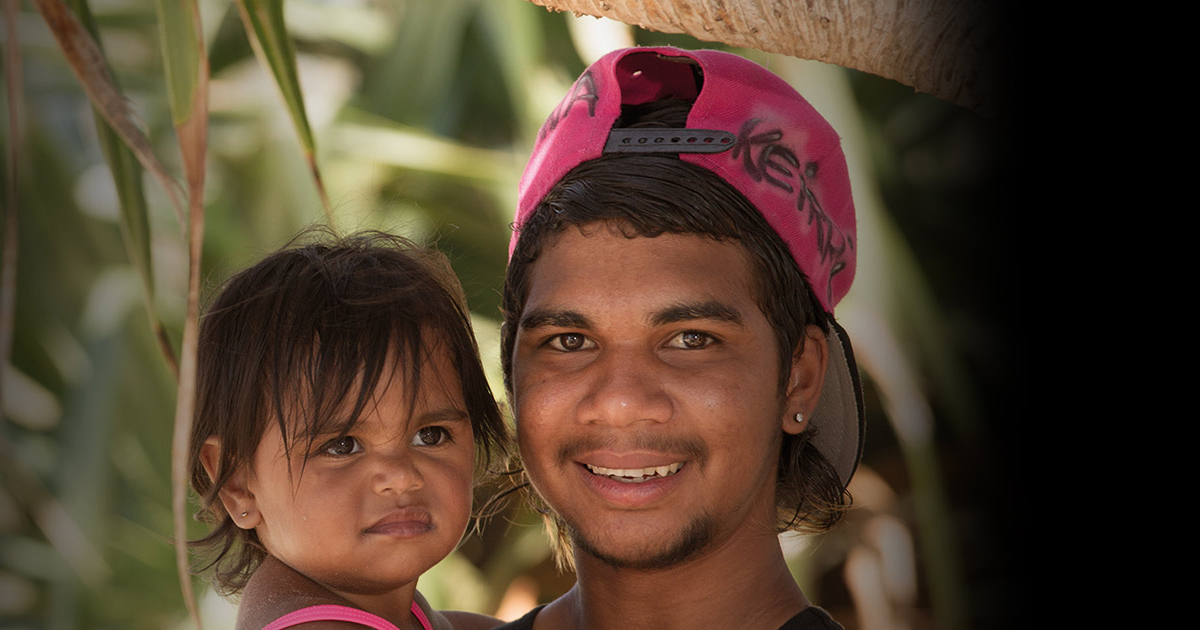 Aboriginal boy and young girl