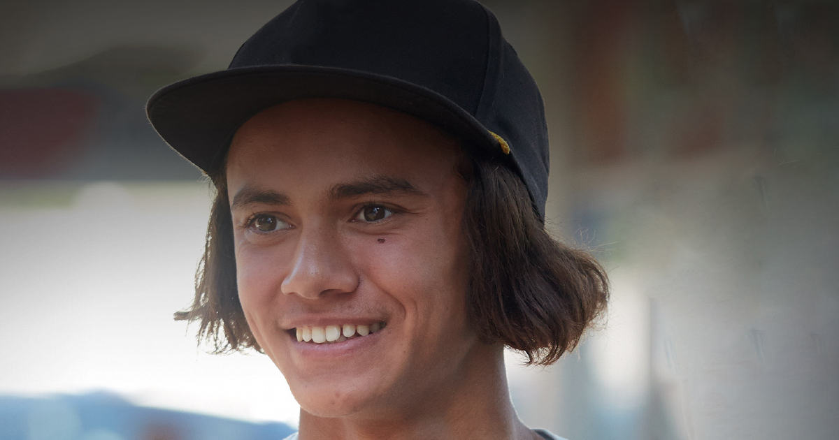 Young boy smiling