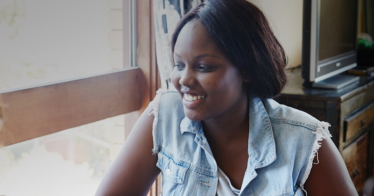 Young girl smiling