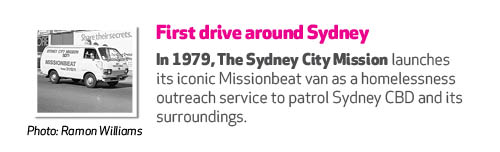 In 1979, The Sydney City Mission launches its iconic Missionbeat van