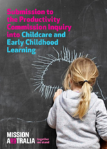 Screenshot of Productivity Commission Inquiry into Childcare document