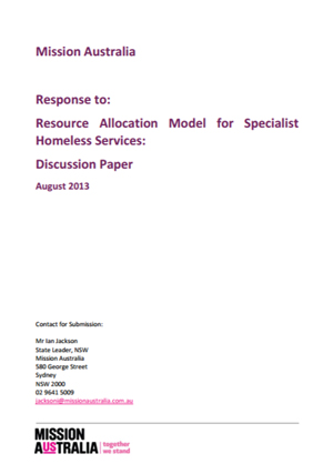 Screenshot of Resource Regional Allocation Model document