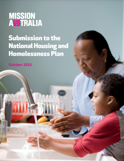 Mission Australia’s Submission to the National Housing and Homelessness Plan 2023 Cover