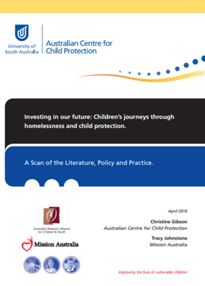 Screenshot of Investing in our future: Children’s journeys through homelessness and child protection - April 2010 