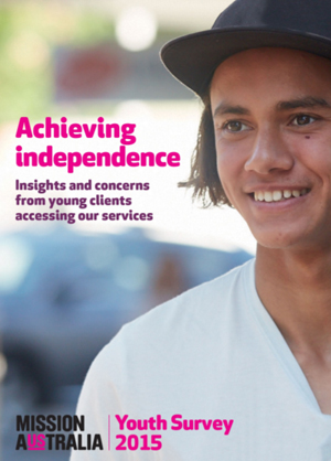 Screenshot of Achieving Independence – Mission Australia Youth Client Report document