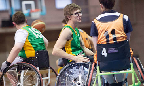 Image of wheelchair basketball
